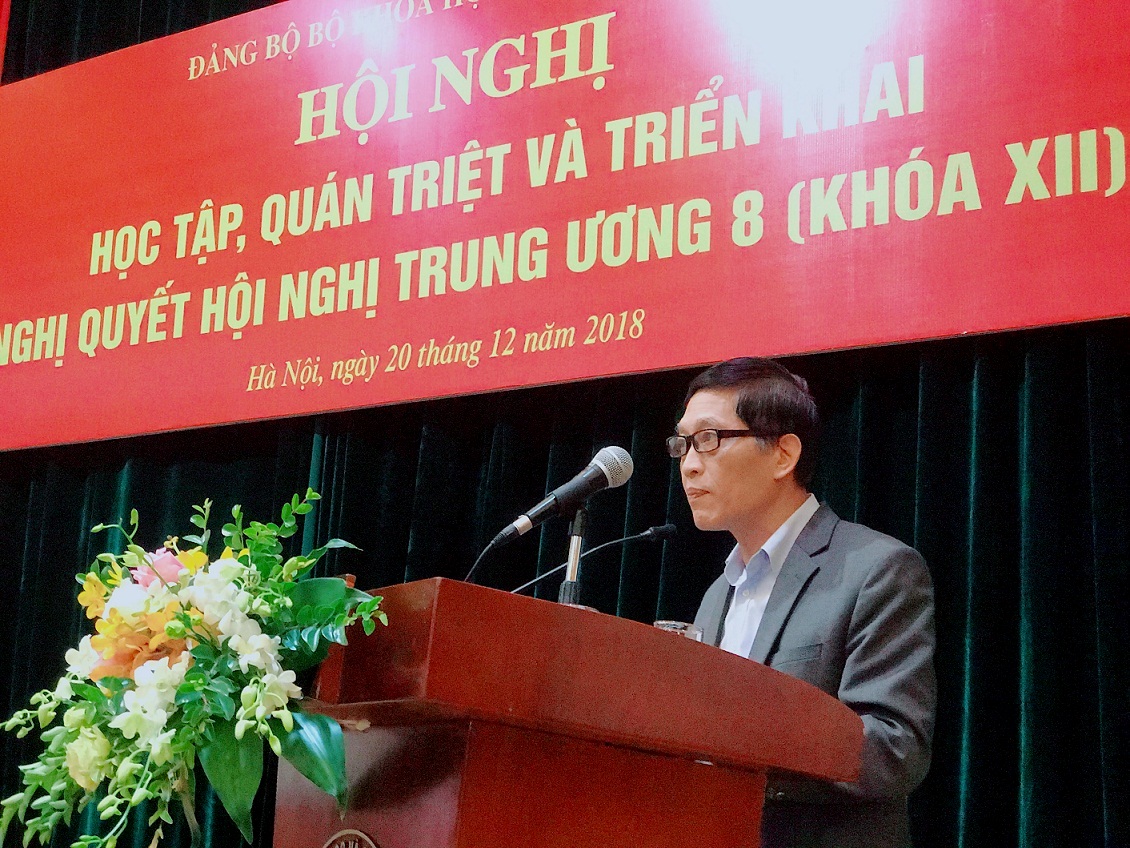 Bộ KH&CN tổ chức Hội nghị học tập, quán triệt và triển khai Nghị quyết Hội nghị TW8 (khóa XII)